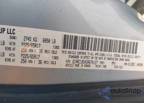 2013 Chrysler Town & Country Touring from USA, damaged, VIN 2C4RC1BG4DR670127